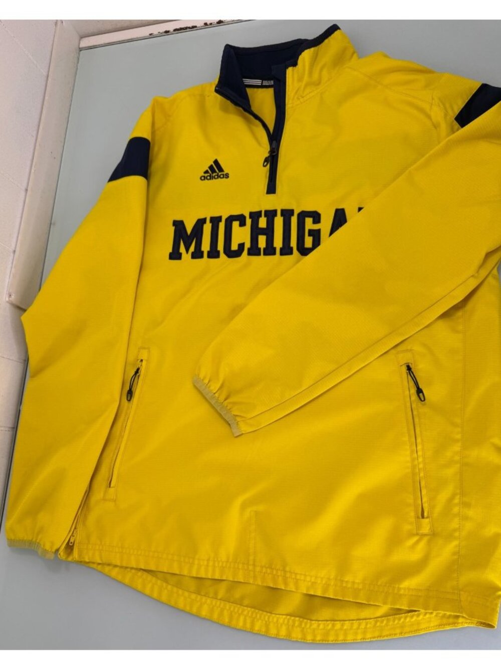 Michigan State University Wolverines Adidas Jacket Pullover Windbreaker Mens S